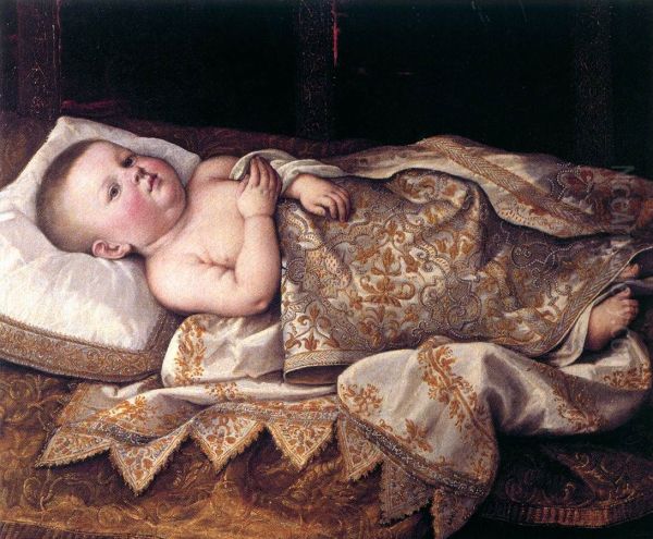 Ritratto di Leopoldo de' Medici in fasce Oil Painting by Jacopo Ligozzi