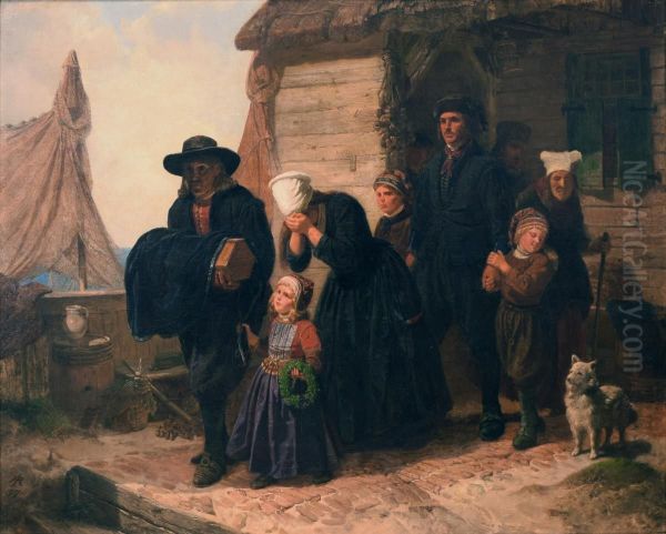 Helgal, Lootsen Familie (also called Pilot's Family) Oil Painting by Rudolf Jordan