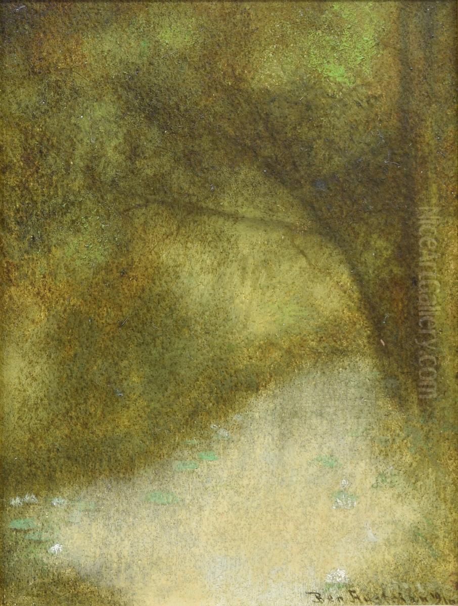 Landscape with Lily Pond Oil Painting by Ben Austrian