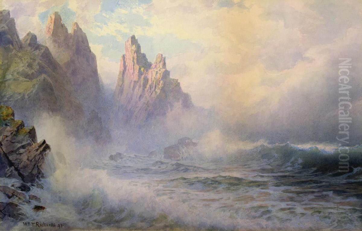 The Stacks, Guernsey, England Oil Painting by William Trost Richards