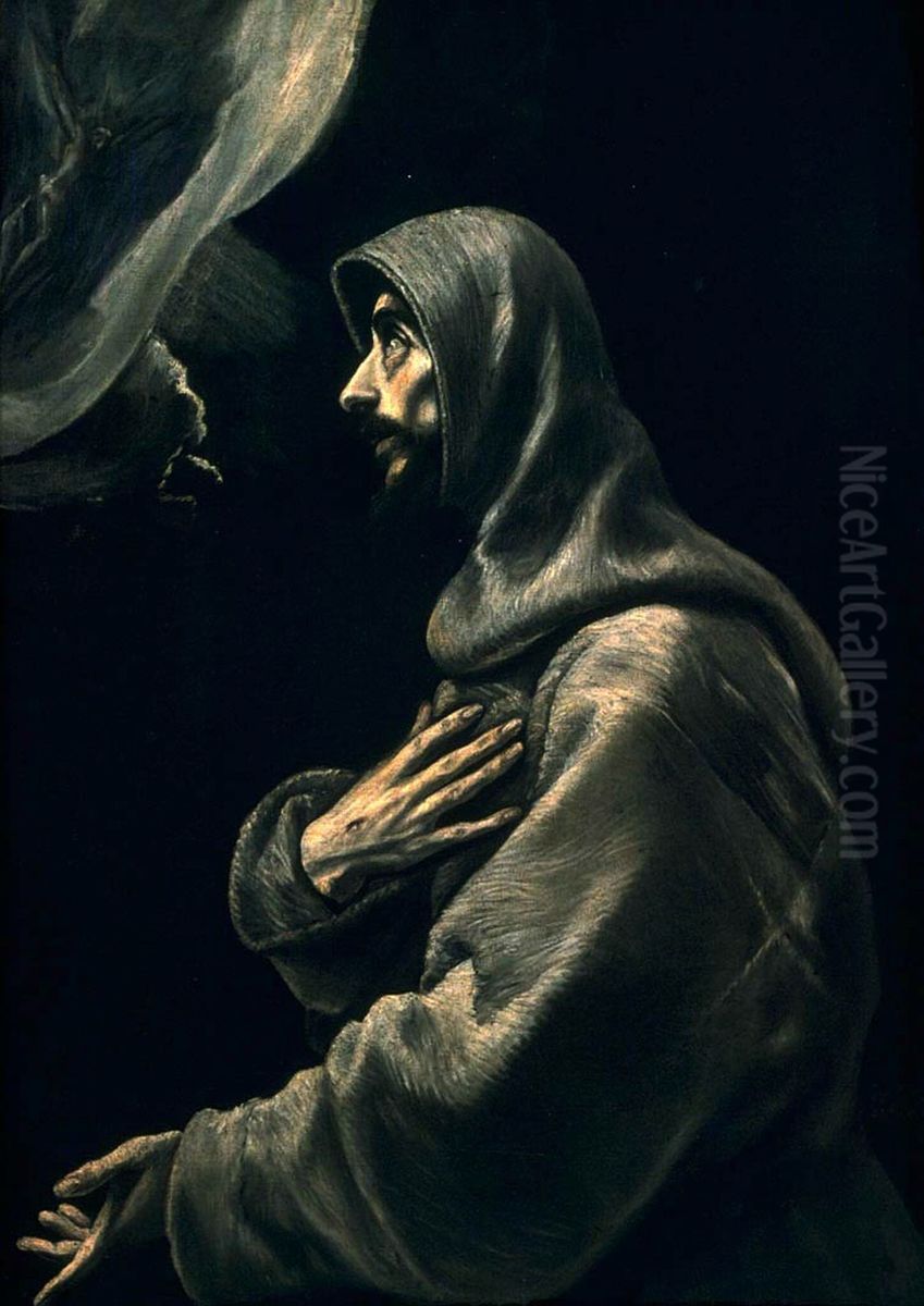 Saint Francis in Ecstasy Oil Painting by El Greco