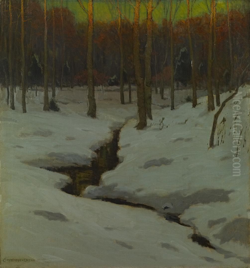 Winter Woods Oil Painting by Charles Warren Eaton
