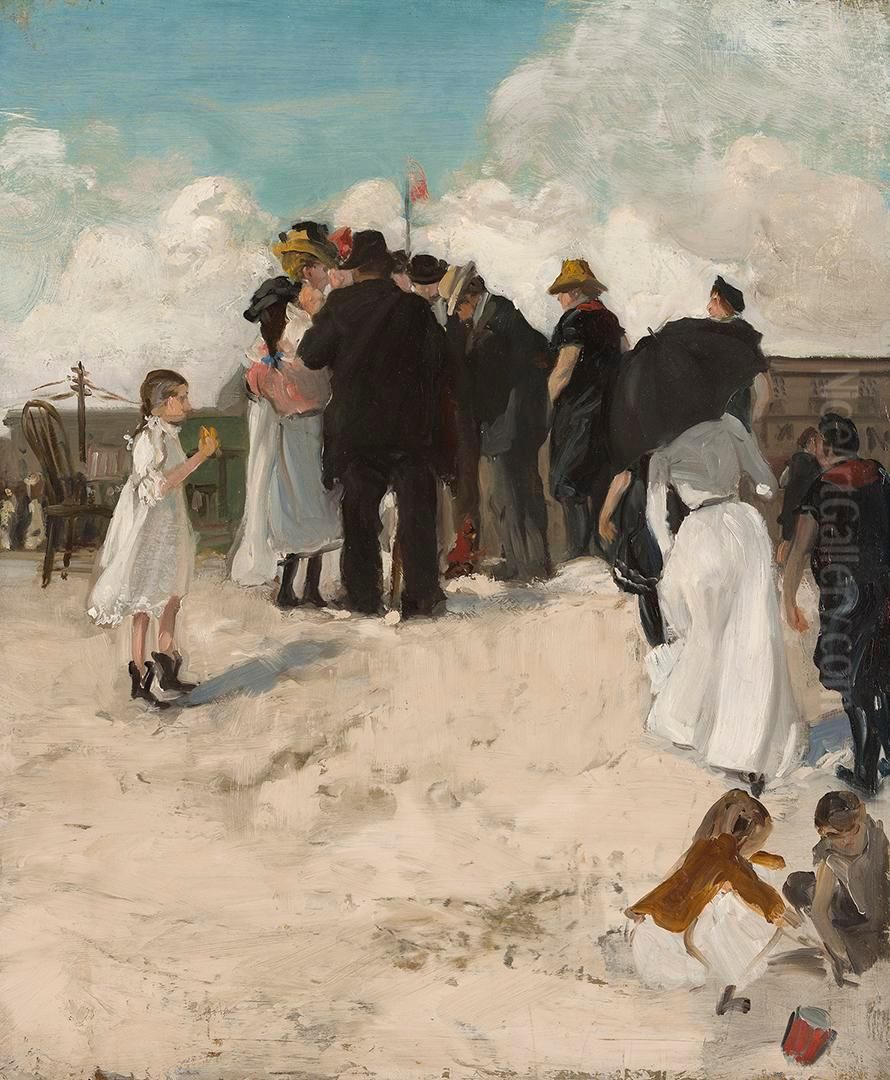 At the Shore Oil Painting by Alfred Maurer
