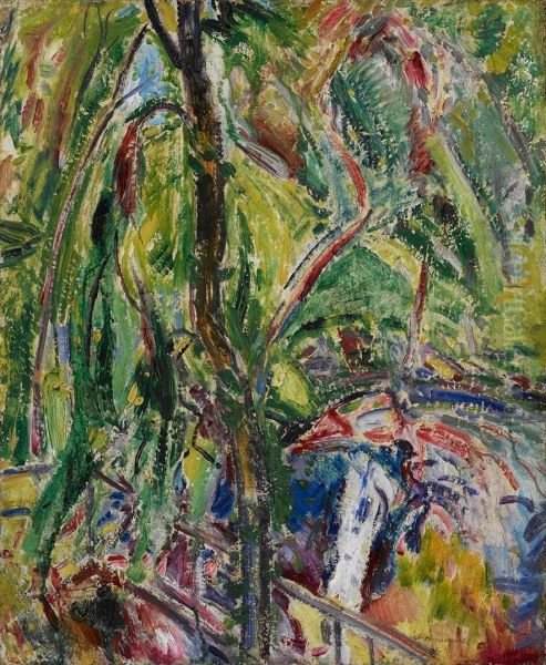 Landscape (recto); Study for a Still Life (verso) Oil Painting by Alfred Maurer