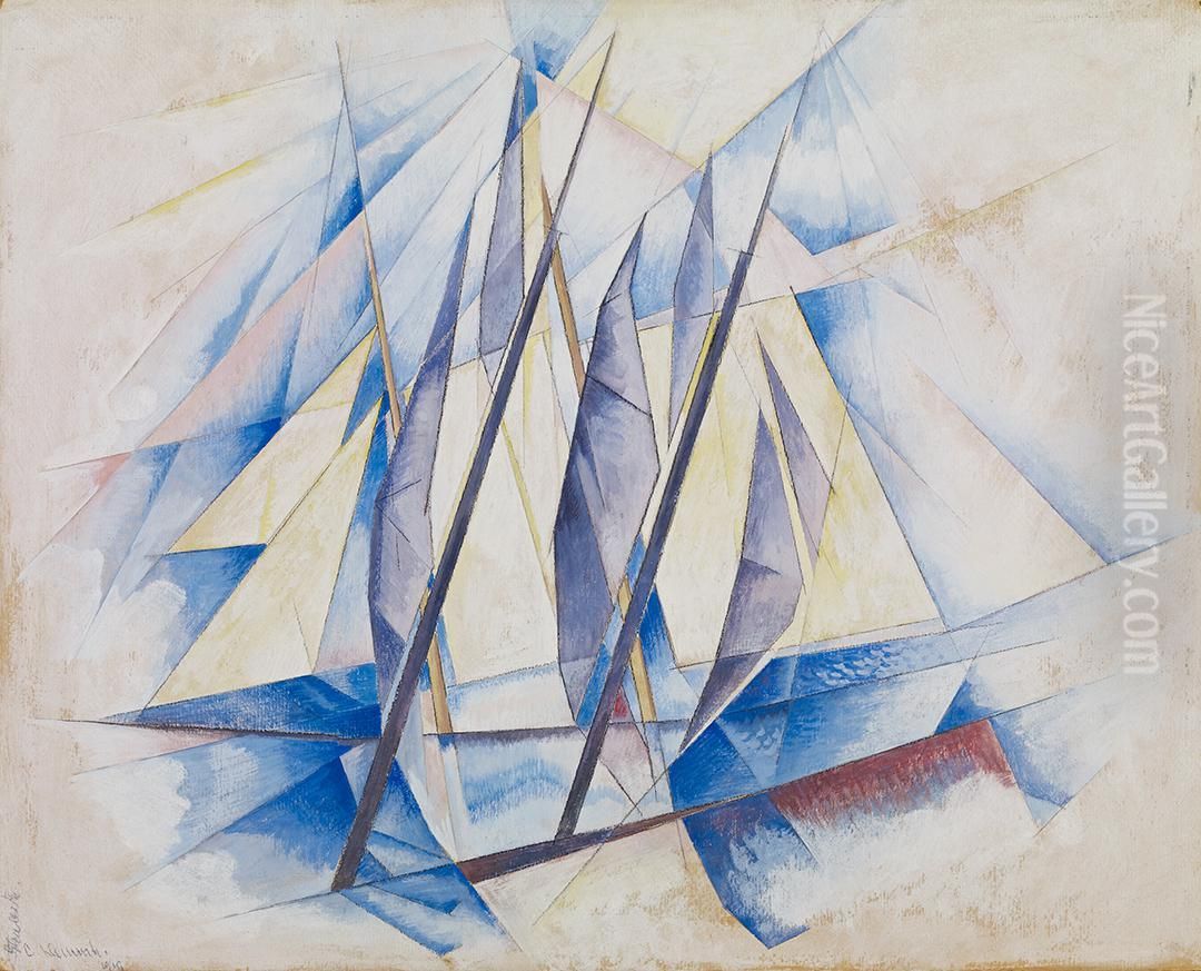 In Two Movements Oil Painting by Charles Demuth