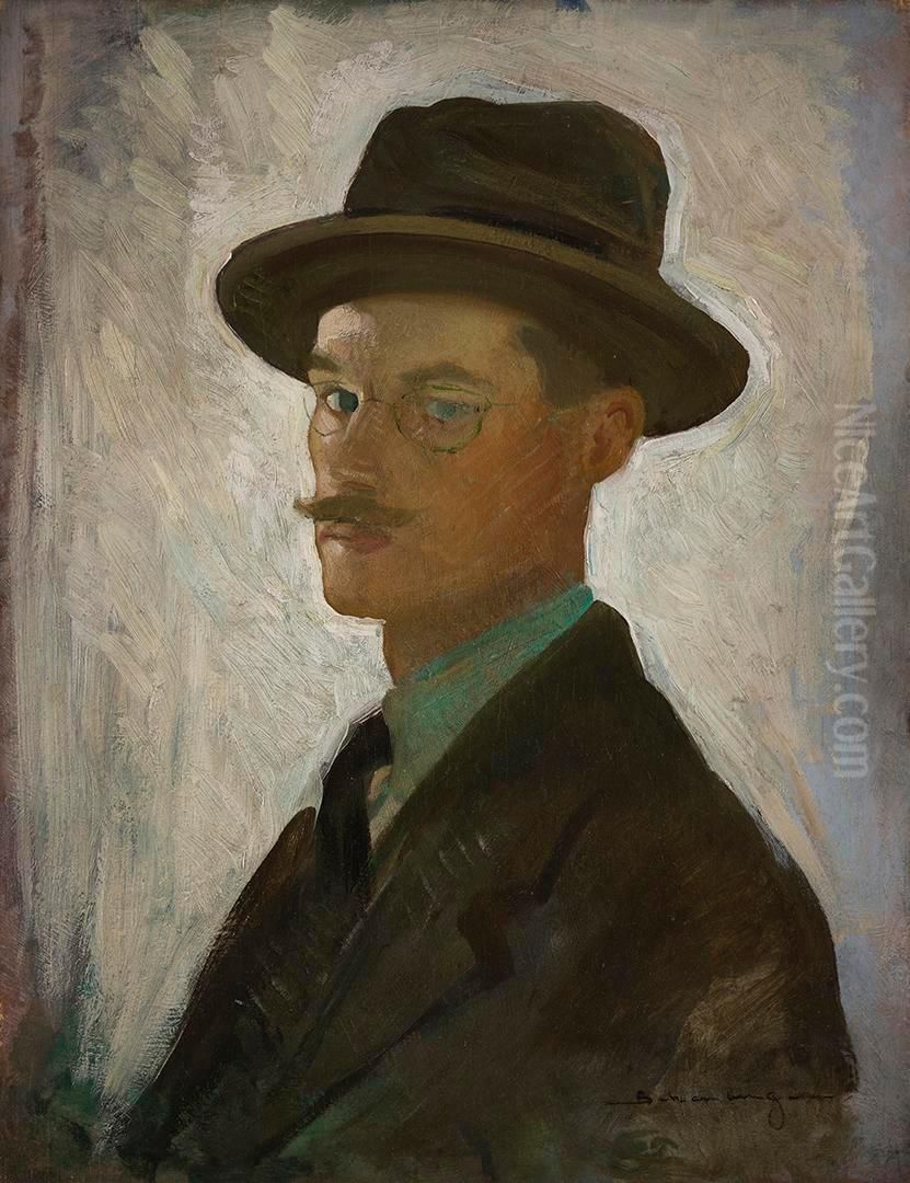 Self-Portrait Oil Painting by Morton Livingston Schamberg