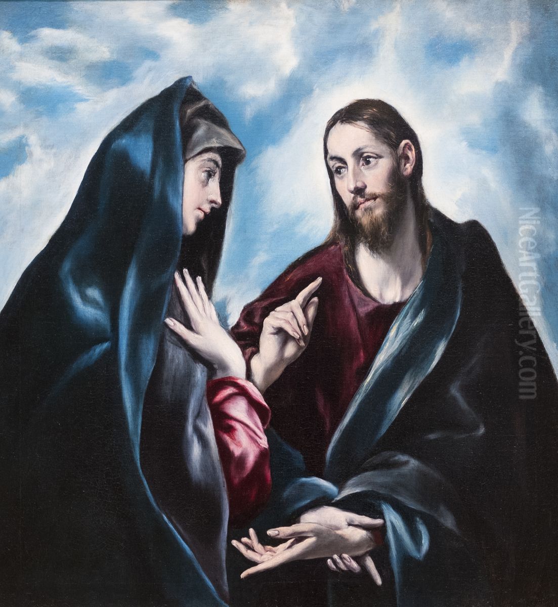 Christ Taking Leave of His Mother Oil Painting by El Greco