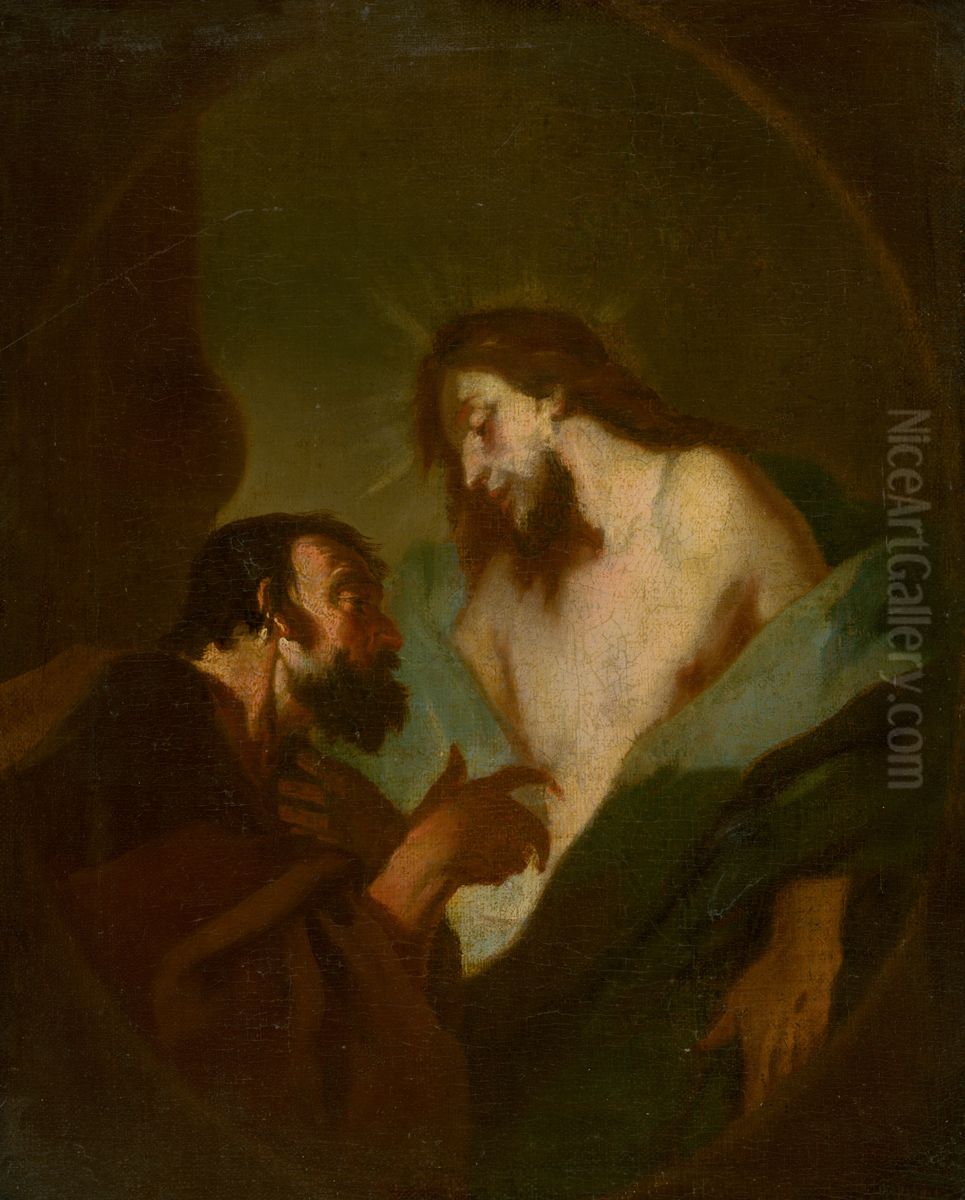 Kristus a neveriaci Tomas Oil Painting by Franz Anton Maulbertsch