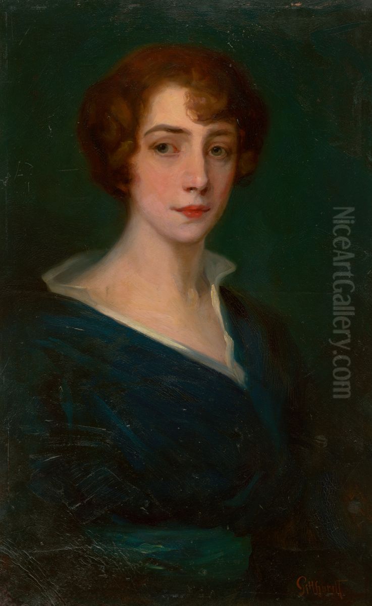 Portret zeny Oil Painting by Ludovit Pitthordt