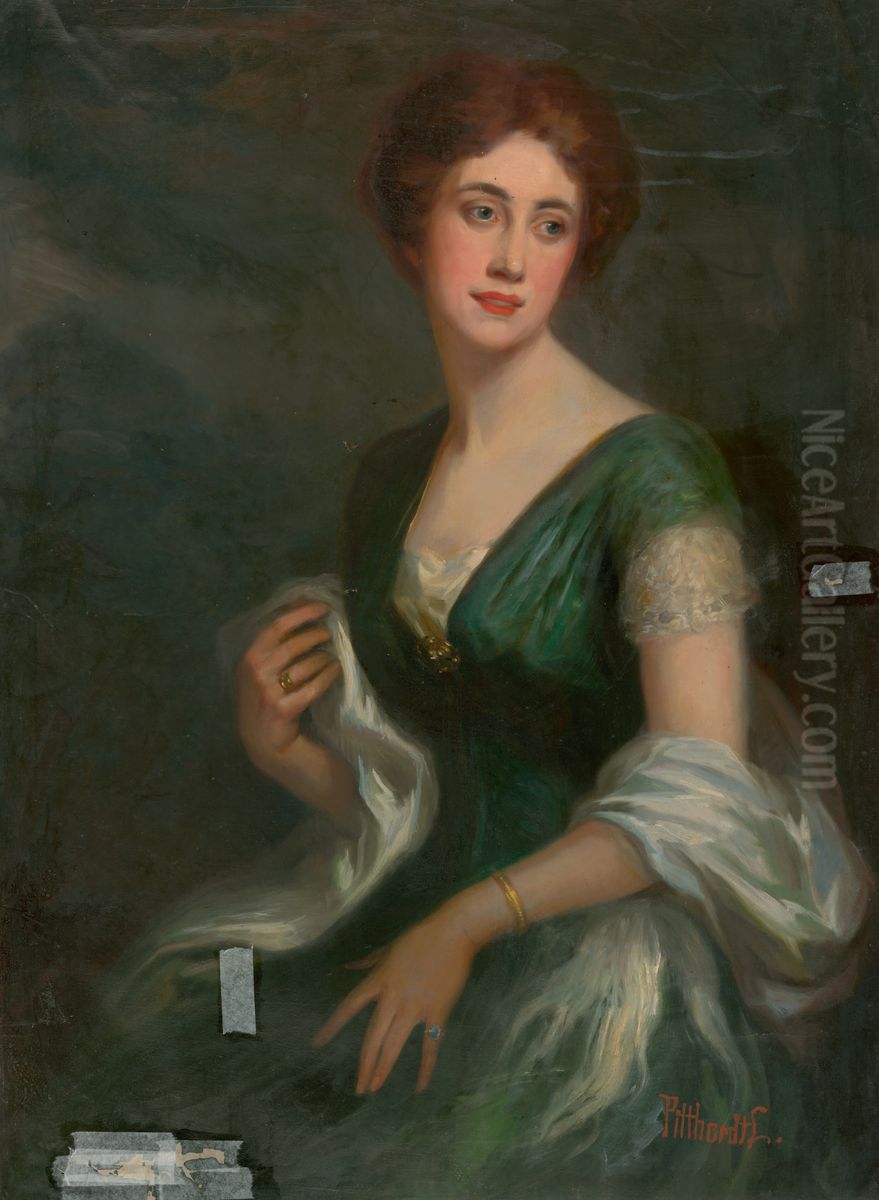 Portret dcery Irmy Oil Painting by Ludovit Pitthordt