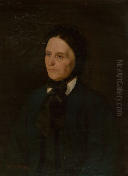 Portret zeny Oil Painting by Gyula Stetka