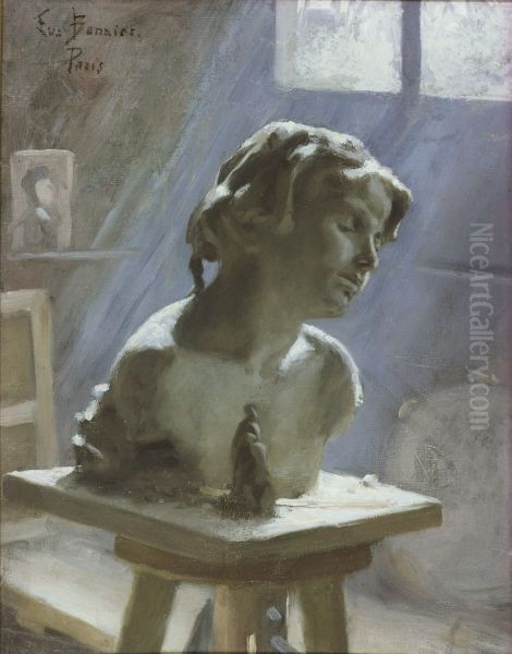 Interior of a Studio in Paris Oil Painting by Eva Bonnier
