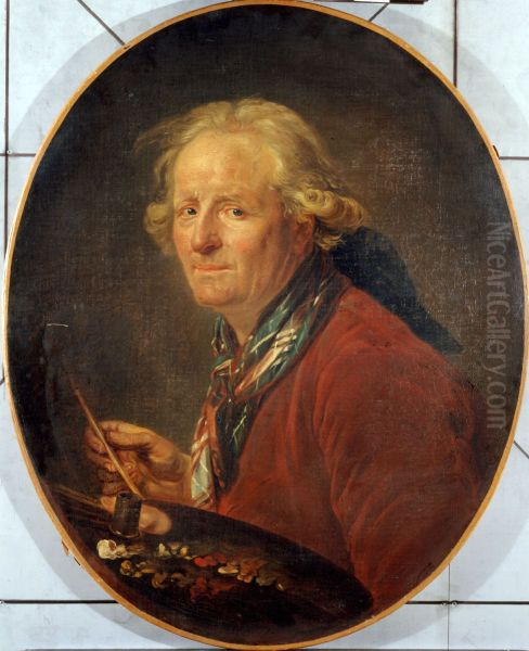 Autoportrait de Nicolas-Bernard Lepicie (1735-1784) Oil Painting by Nicolas Bernard Lepicie