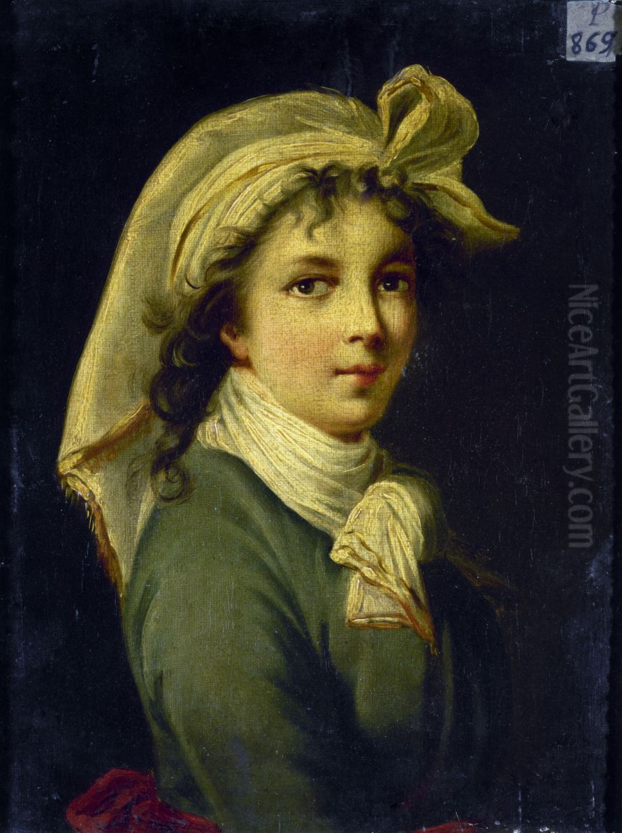 Autoportrait de Madame Vigee-Lebrun (1755-1842) Oil Painting by Elisabeth Louise Vigee Le Brun