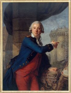 Jean-Henri Masers, chevalier of Latude (1725-1805), points to the Bastille
