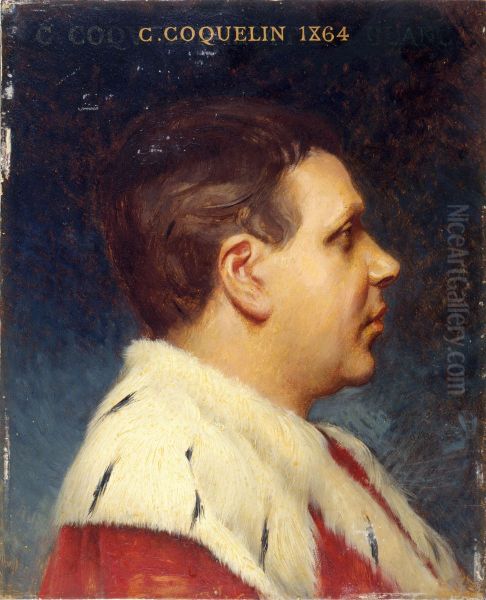 Constant Coquelin (1841-1909), dit Coquelin aine, societaire et membre du comite d'administration de la Comedie-Francaise Oil Painting by Joseph Blanc