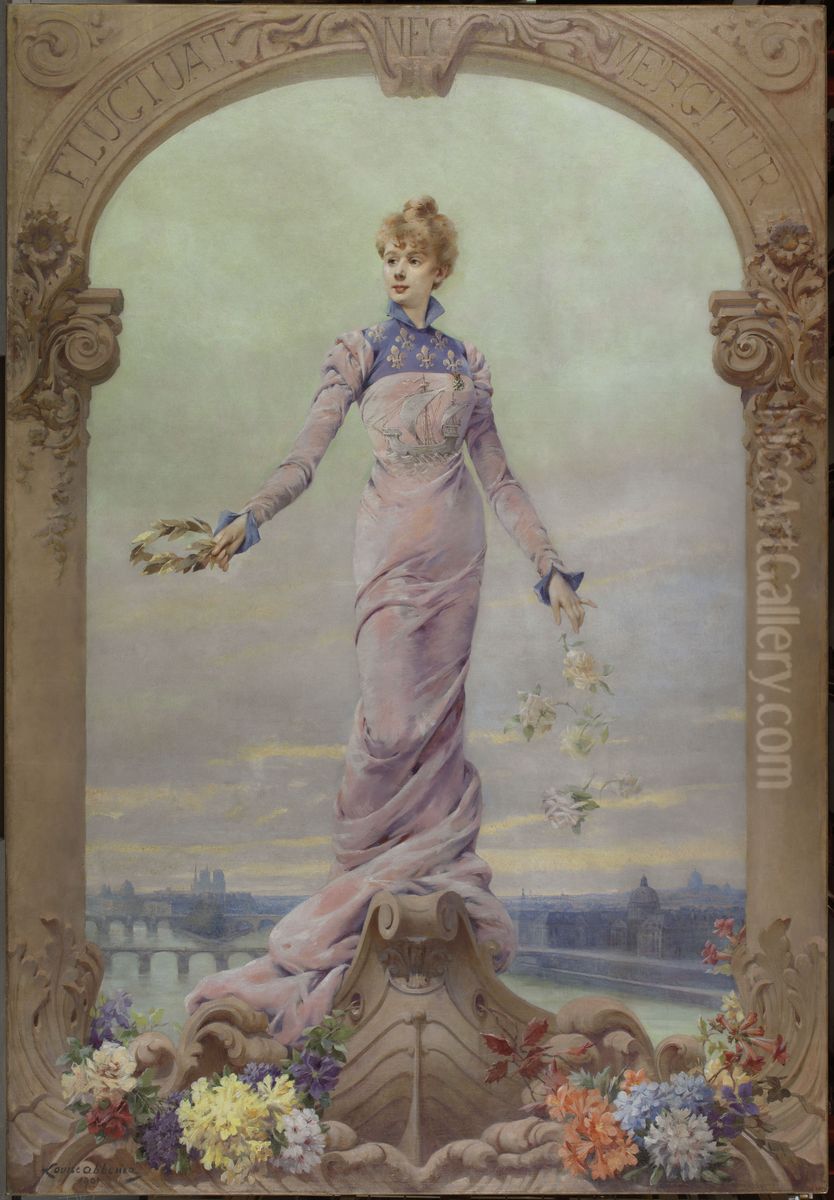 Allegorie de la Ville de Paris Oil Painting by Louise Abbema