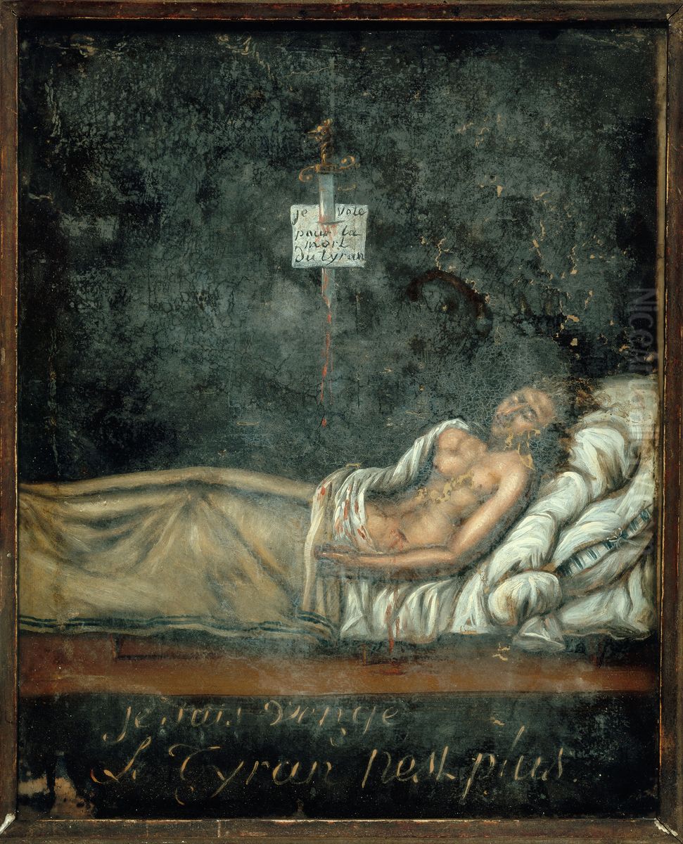 Portrait de Louis-Michel Le Peletier de Saint-Fargeau (1760-1793), sur son lit de mort Oil Painting by Jacques-Louis David Portrait de Louis-Michel Le Peletier de Saint-Fargeau (1760-1793), sur son lit de mort Oil Painting by Jacques-Louis David