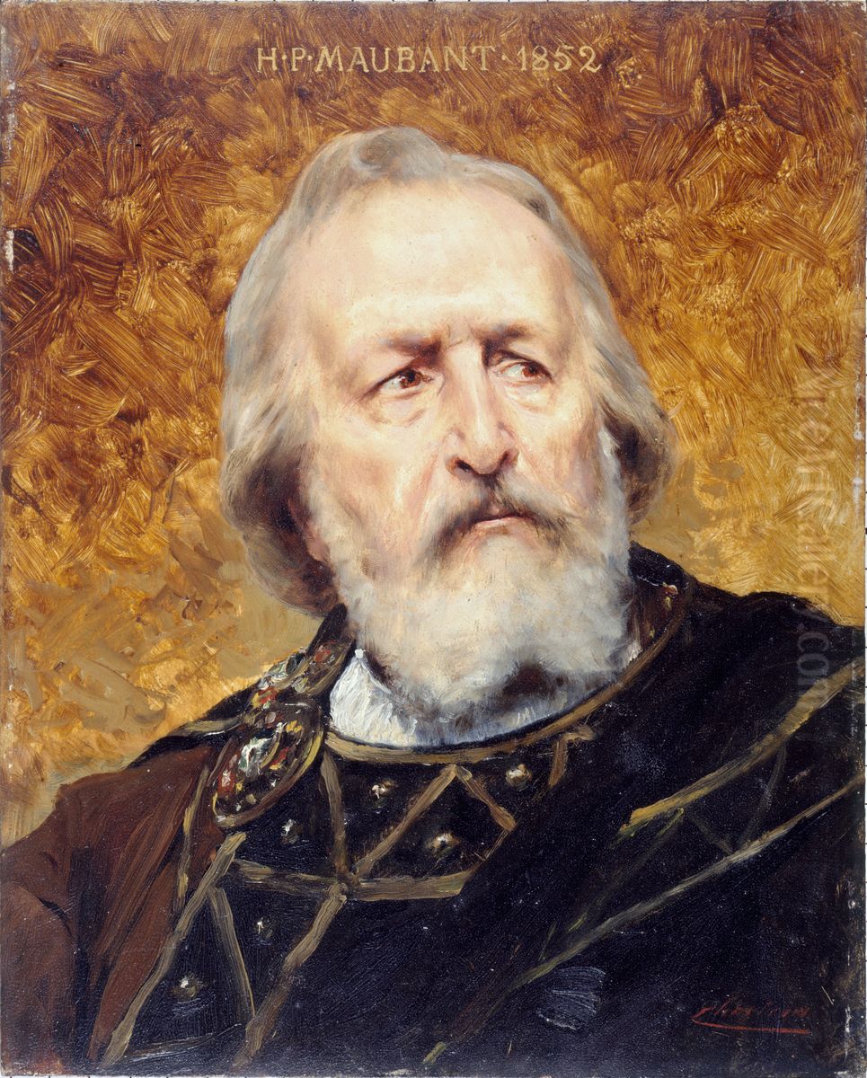 Portrait d'Henri Maubant (1821-1902), societaire de la Comedie-Francaise Oil Painting by Theobald Chartran