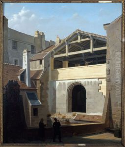 Vue des Thermes de Cluny, prise de la rue de la Harpe