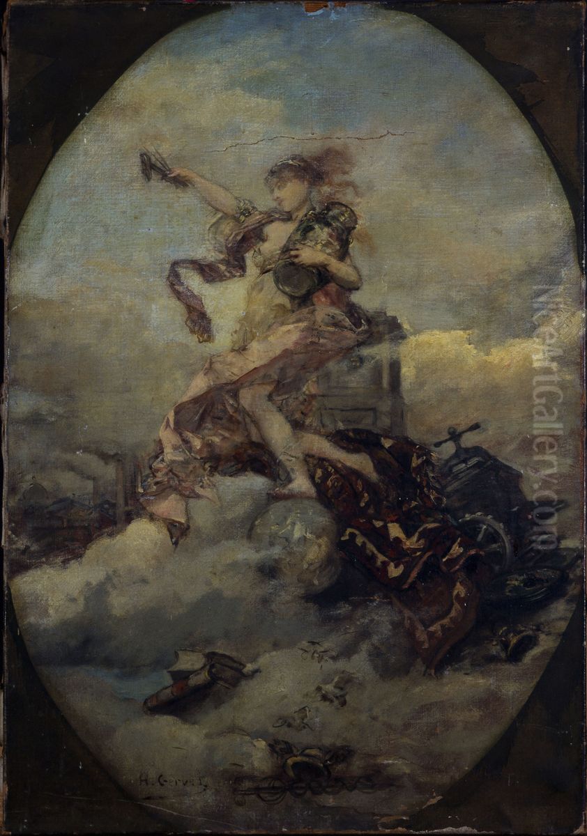 Allegorie de la Banque Oil Painting by Henri Gervex
