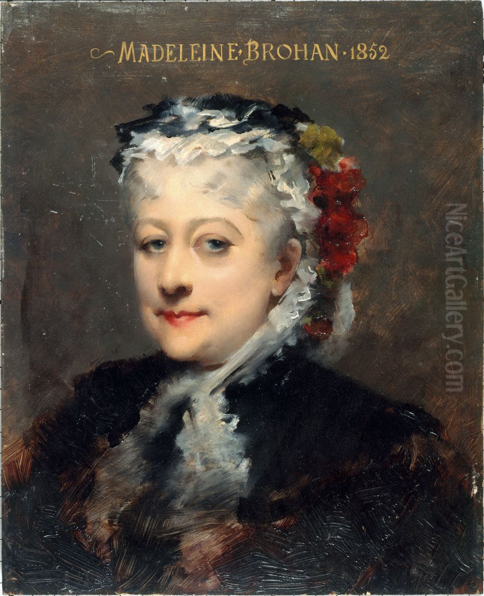 Portrait de Madeleine Brohant (1833-1900), societaire de la Comedie-Francaise Oil Painting by Louise Abbema