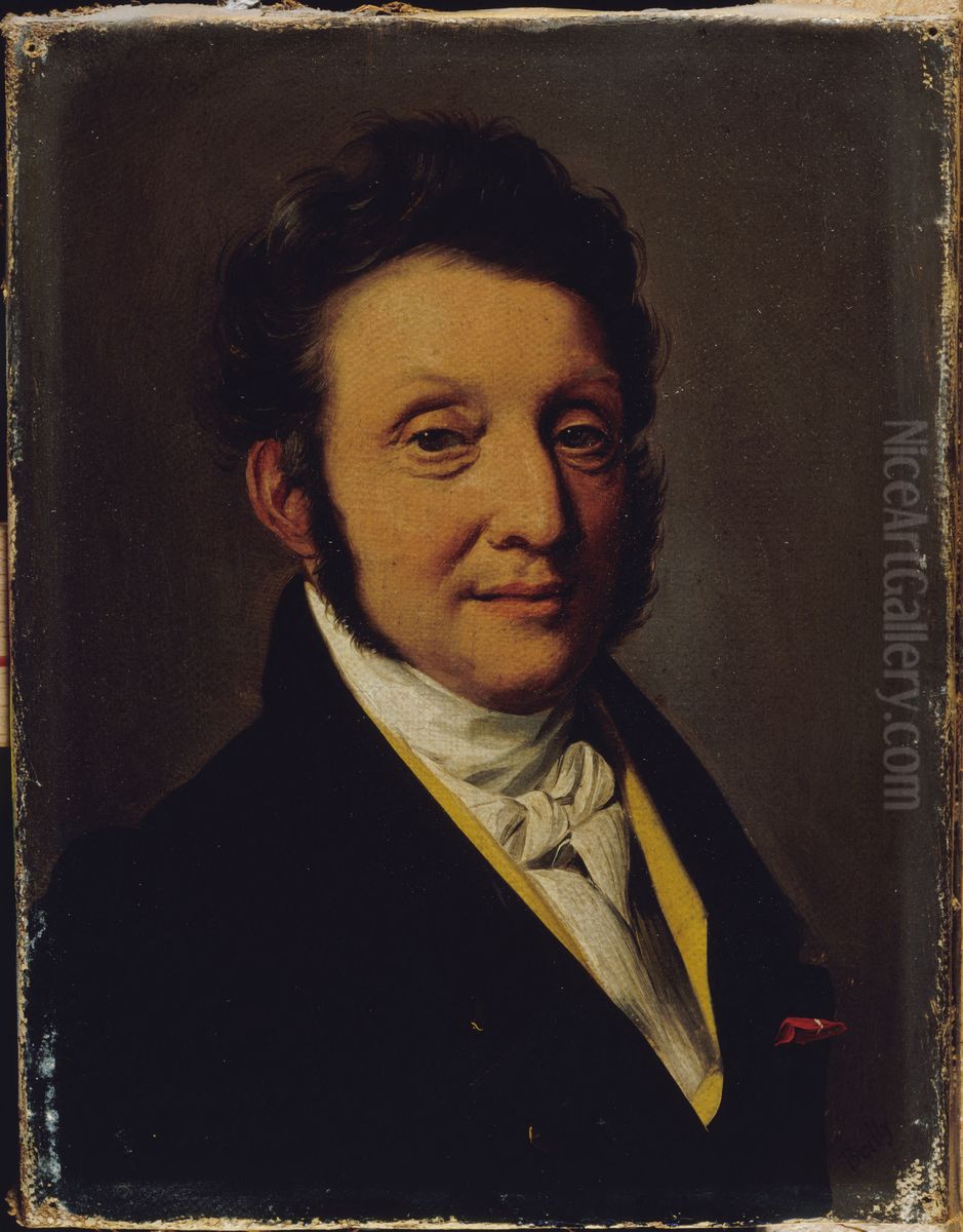 Portrait dit du colonel Gustave Pourlin Oil Painting by Louis-Leopold Boilly