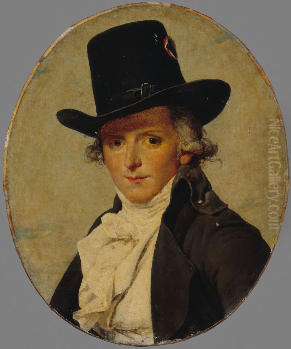 Portrait de Pierre Seriziat (1757-1847), beau-frere de David Oil Painting by Jacques-Louis David