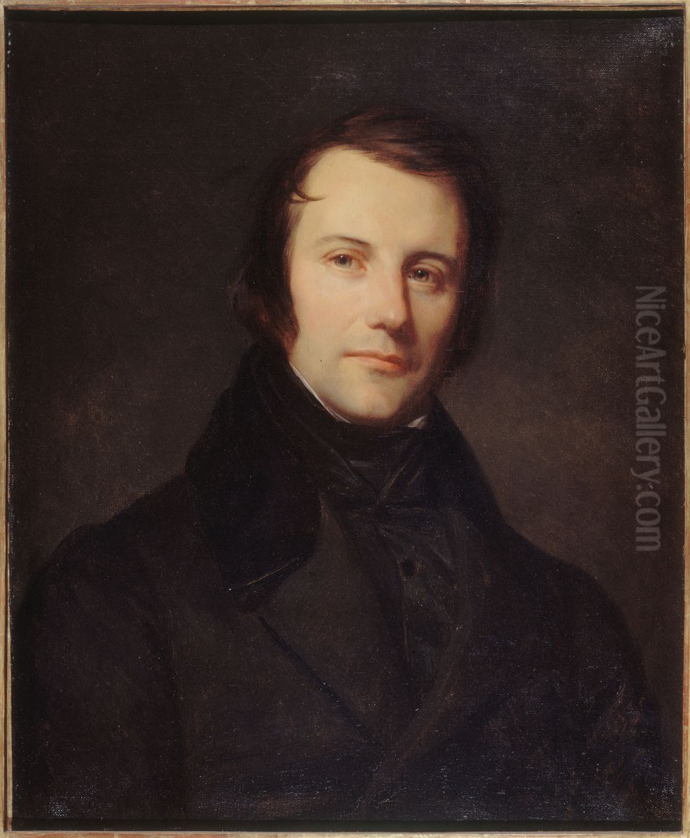 Portrait d'Edgar Quinet (1803-1875), litterateur et homme politique Oil Painting by Sebastien Cornu