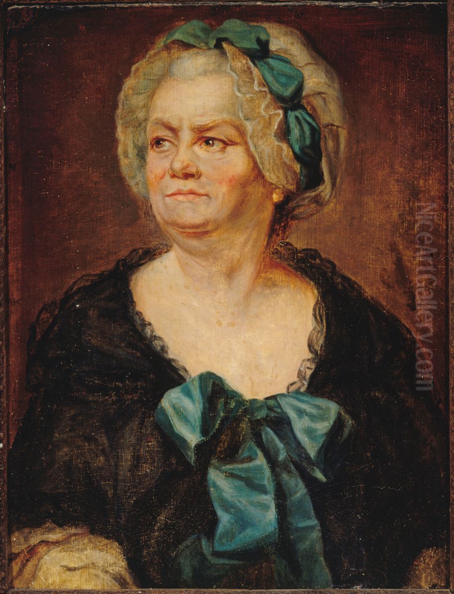 Portrait presume de Madame Ducreux, la mere de l'artiste Anciennement identifie comme celui de Marie Louise Mignot (1712-1790), dite Madame Denis, niece de Voltaire Oil Painting by Joseph Ducreux
