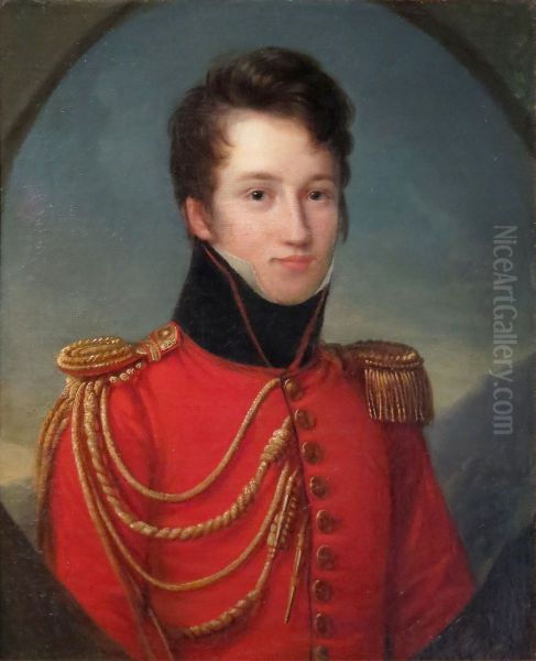 Alfred Victor de Vigny Oil Painting by Francois Kinson