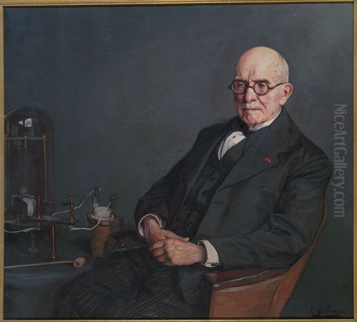 Portrait d'Edouard Branly (1844-1940), physicien Oil Painting by Ignacio Zuloaga
