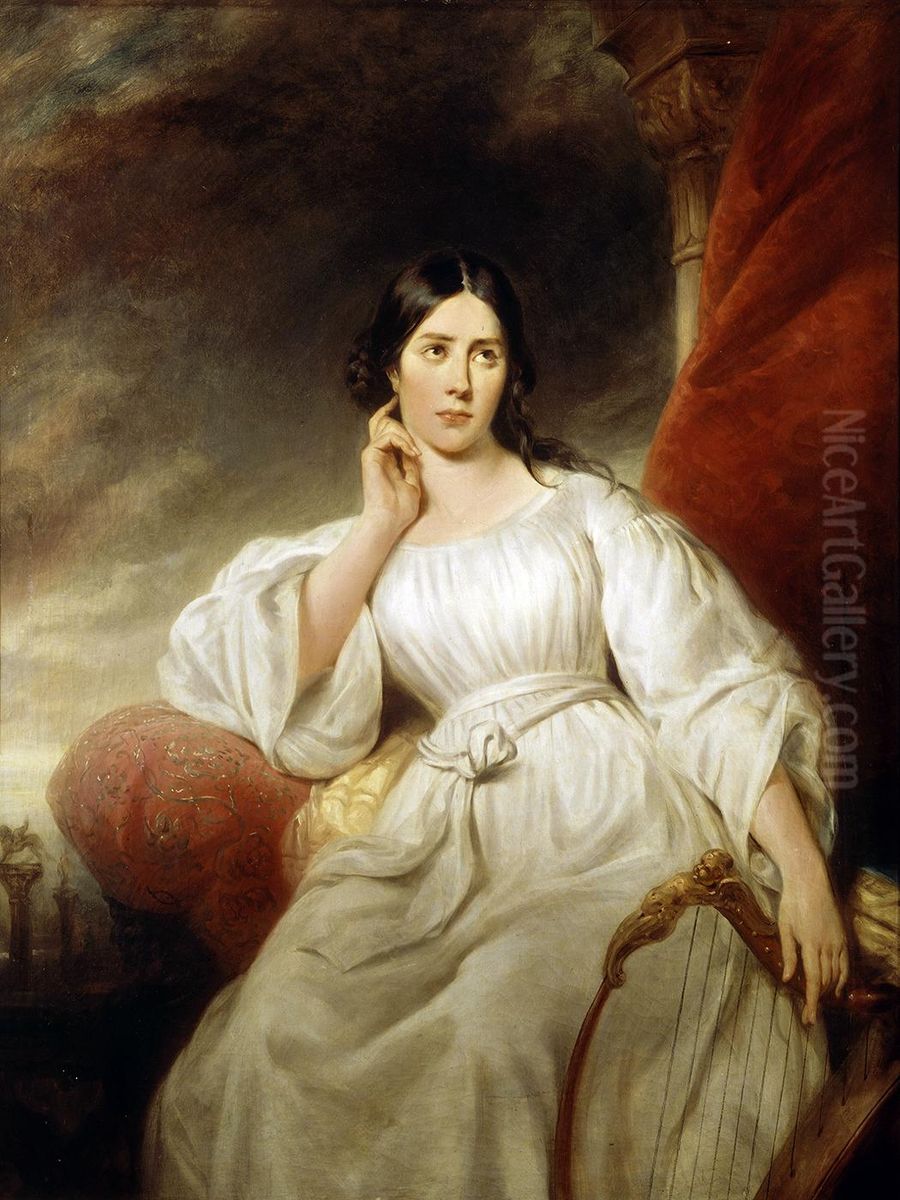 Maria Malibran as Desdemona in Rossini's Otello Oil Painting by Henri Decaisne