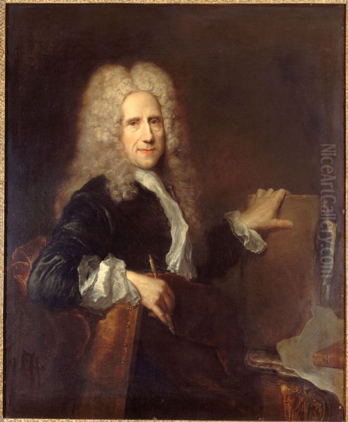 Jean Mariette Oil Painting by Antoine Pesne