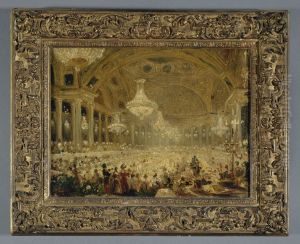 Le Banquet des dames dans la salle de spectacle des Tuileries (bals de 1835)