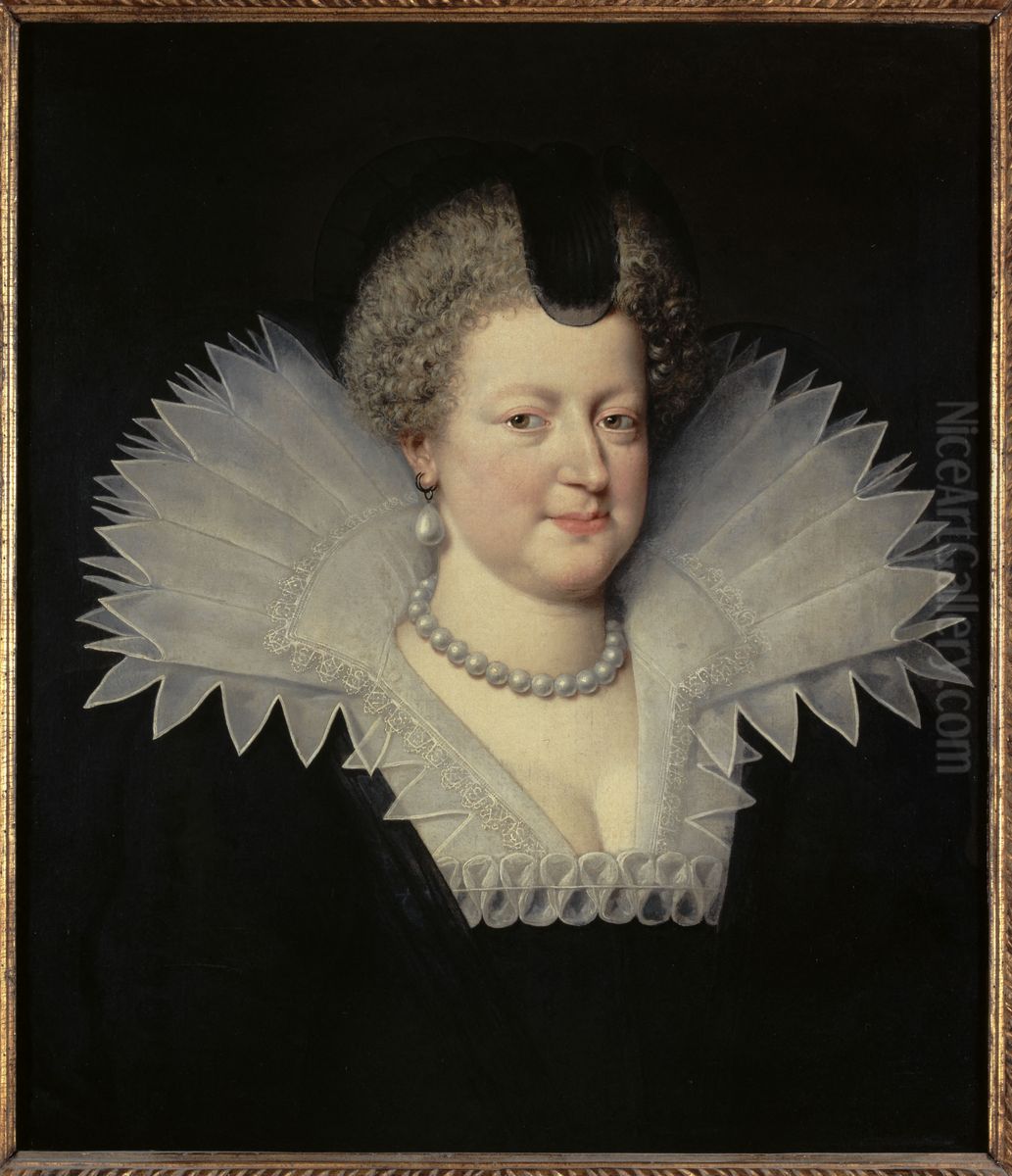Portrait de Marie de Medicis (1573-1642), reine de France Oil Painting by Frans Pourbus the younger