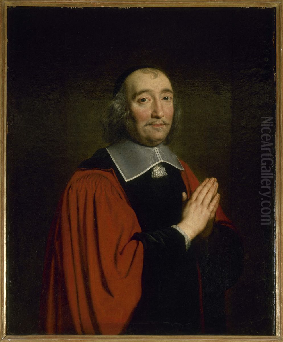 Portrait de Germain Pietre, procureur de la Ville de Paris (1641-1654) Oil Painting by Philippe de Champaigne