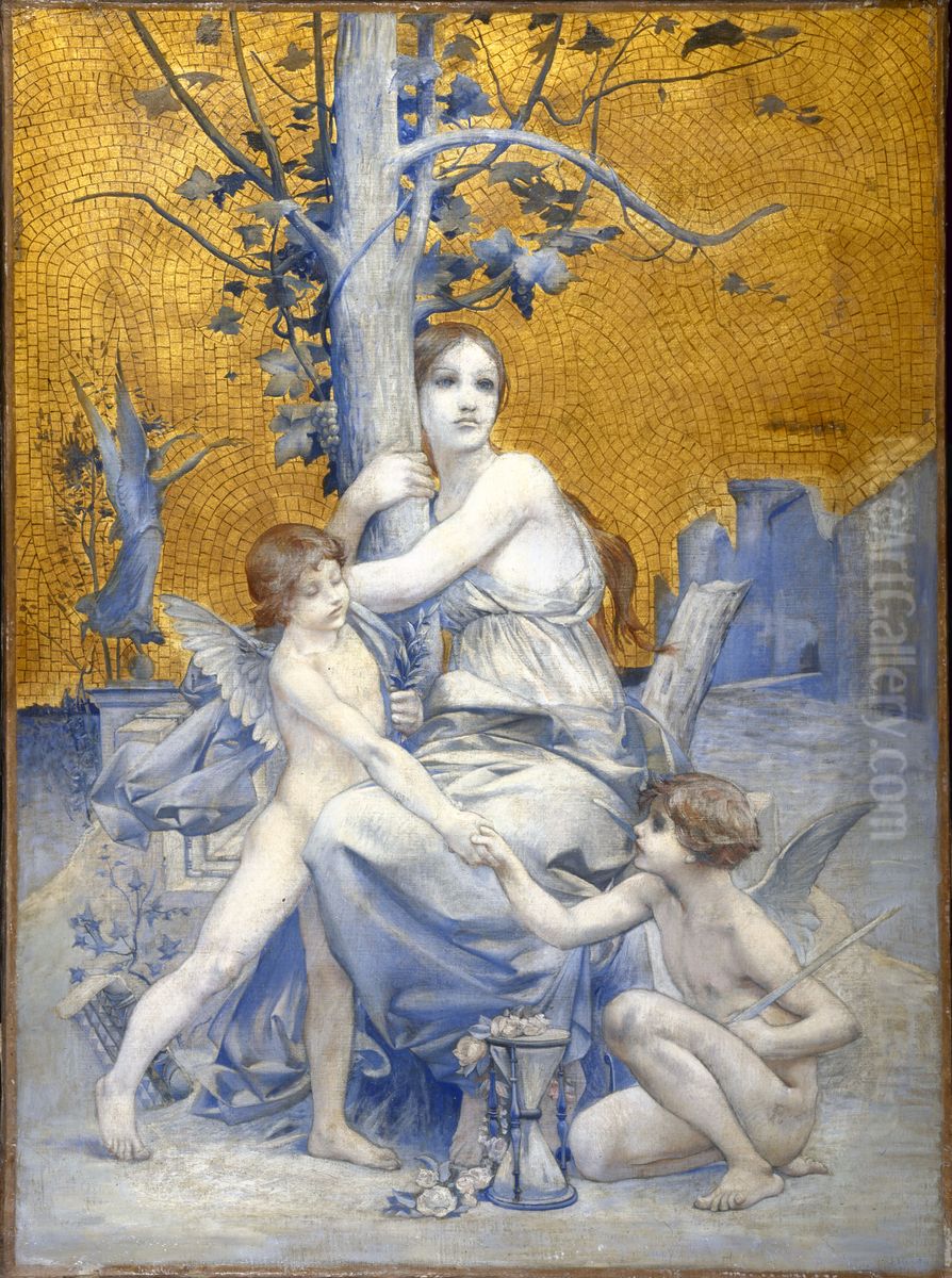 Allegorie du temps Oil Painting by Luc-Olivier Merson