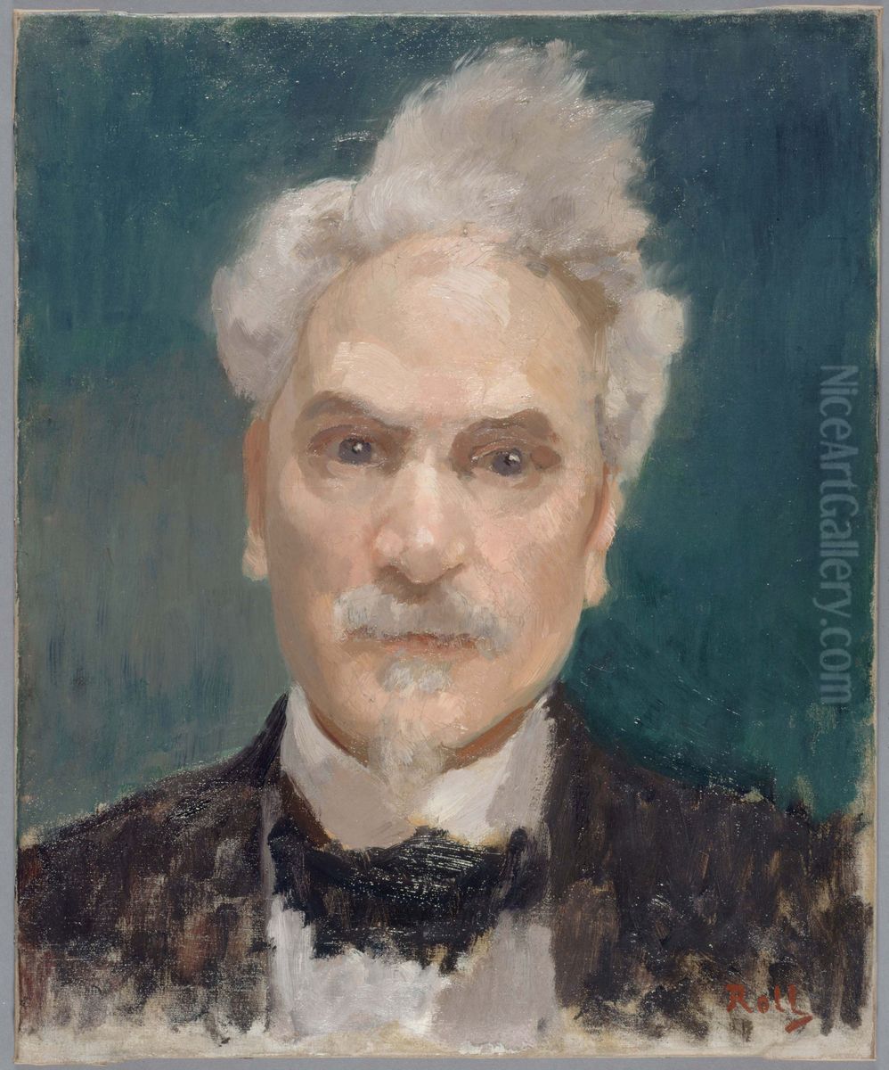 Henri Rochefort (Victor-Henri, marquis de Rochefort-Lucay, 1831-1913, dit), journaliste, homme politique et ecrivain Oil Painting by Alfred Philippe Roll