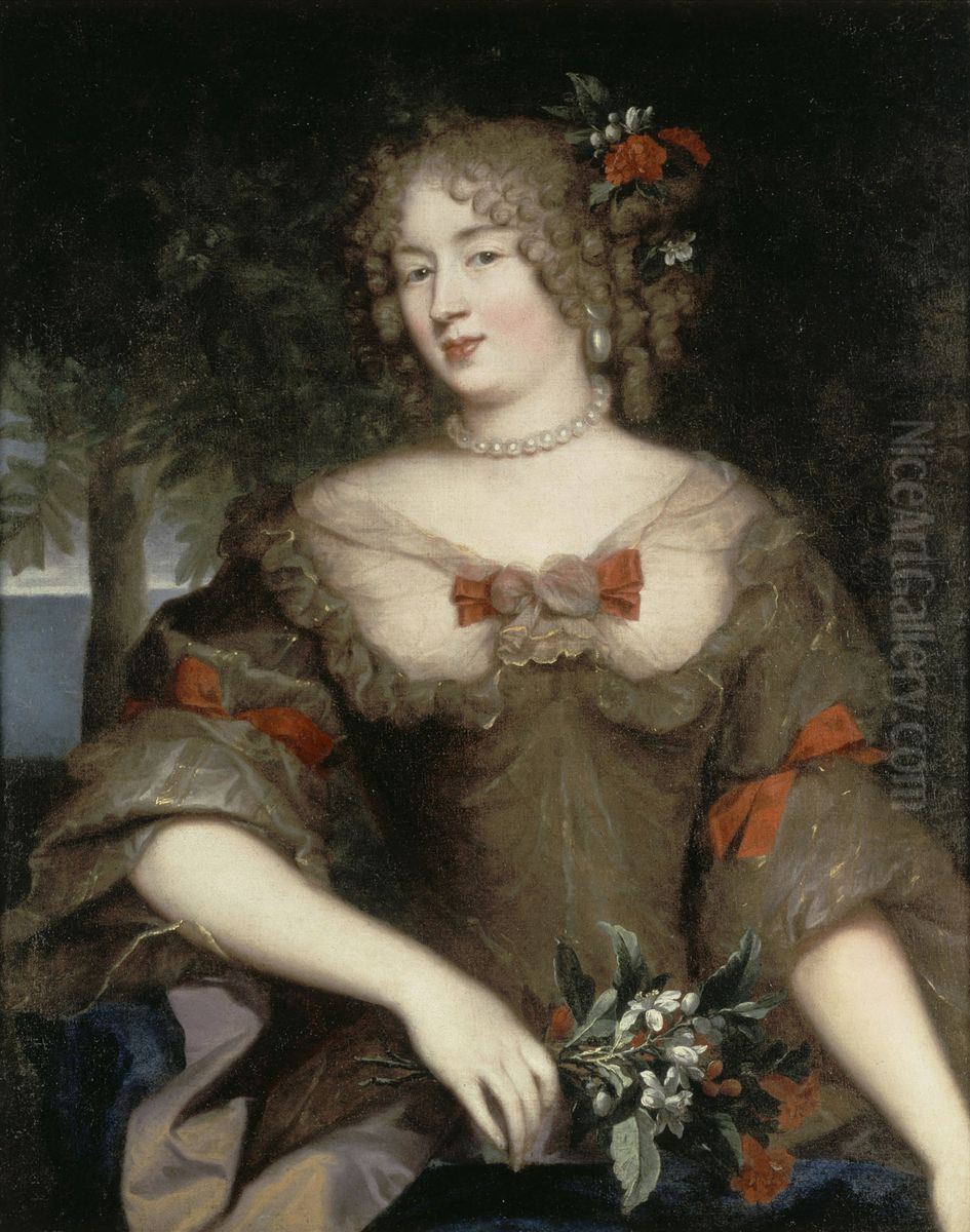 Francoise-Marguerite de Sevigne, comtesse de Grignan (1648-1705), vers 1669 Oil Painting by Pierre Mignard I