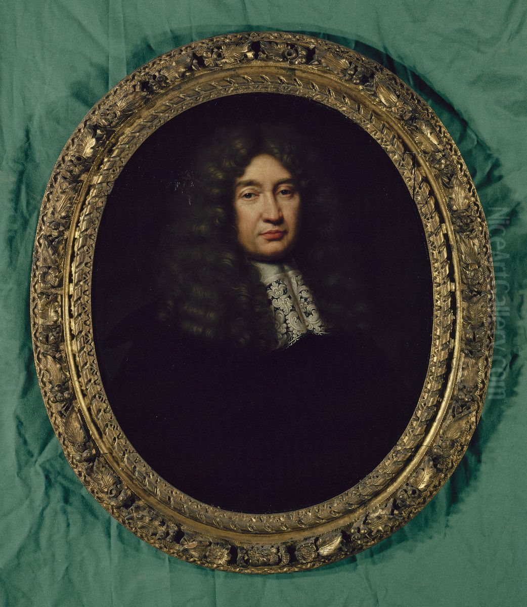 Claude Le Peletier (1630-1711), prevot des marchands de 1668 a 1676 Oil Painting by Pierre Mignard I Claude Le Peletier (1630-1711), prevot des marchands de 1668 a 1676 Oil Painting by Pierre Mignard I