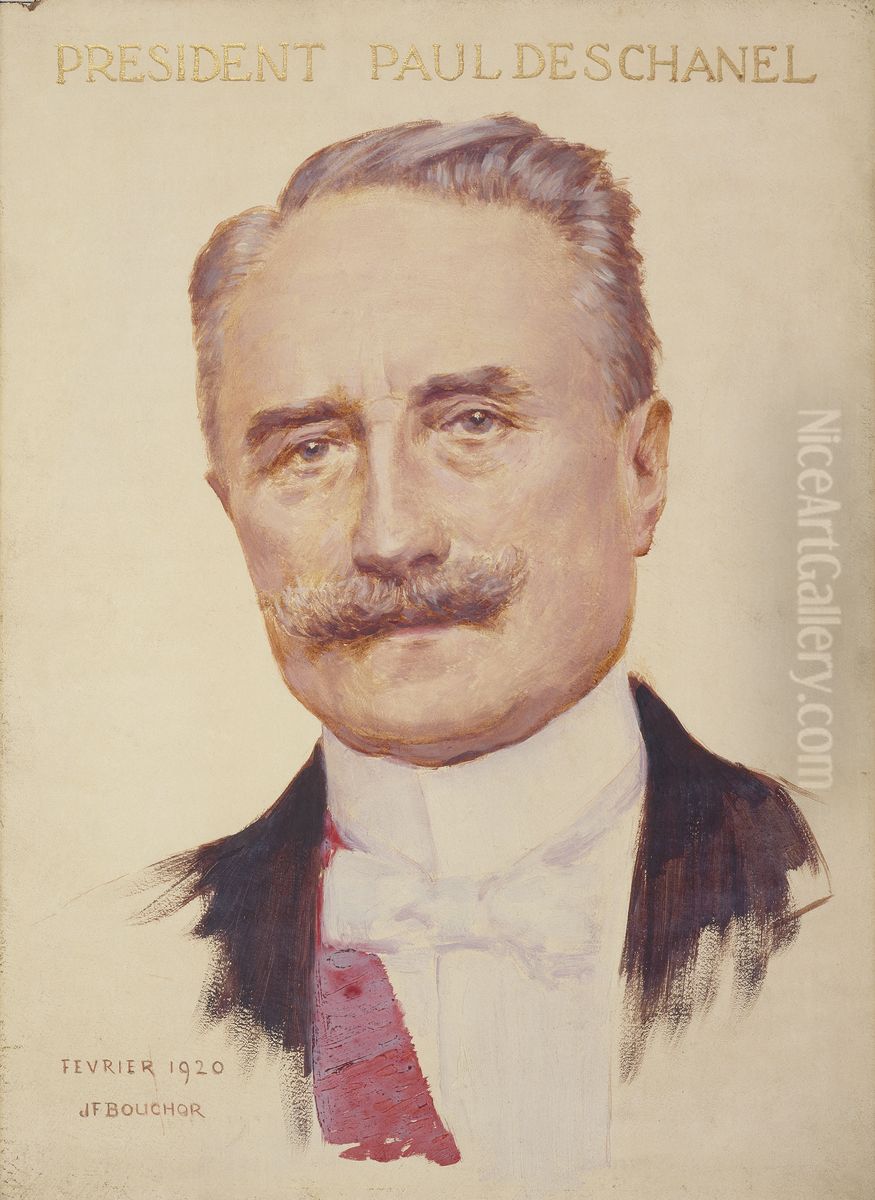 Portrait de Paul Deschanel (1855-1922), president de la Republique Oil Painting by Joseph-Felix Bouchor