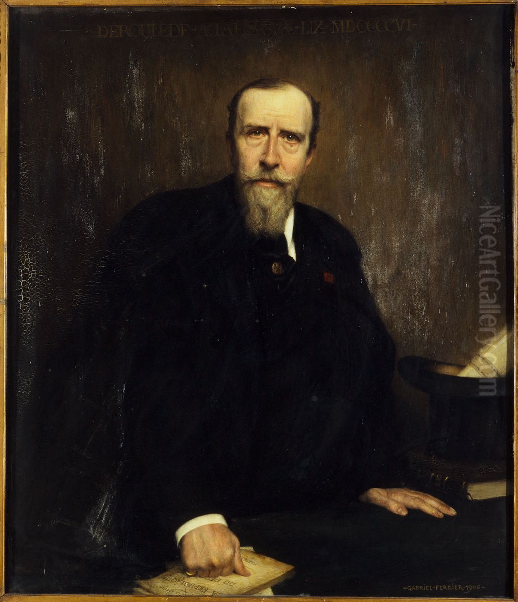 Portrait de Paul Deroulede (1846-1914), homme politique et ecrivain Oil Painting by Gabriel Ferrier