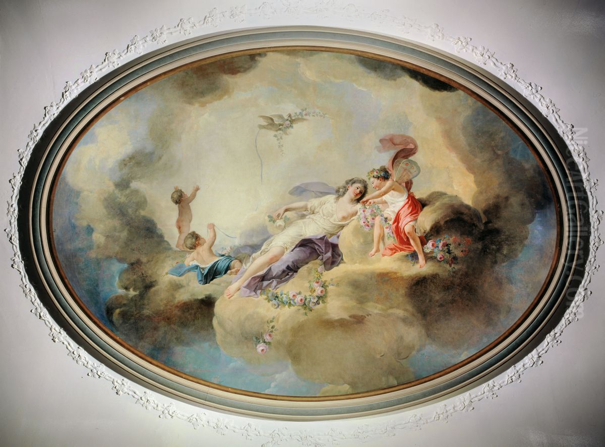 Le triomphe de Flore Oil Painting by Louis-Jean-Francois Lagrenee