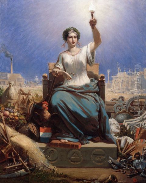 La Republique Oil Painting by Ange Louis Janet