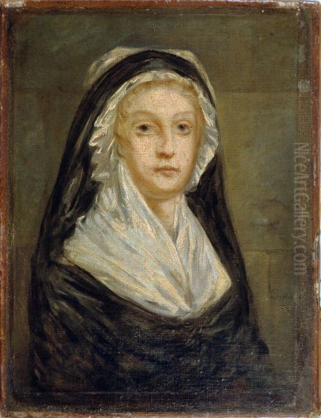 Marie-Antoinette (1755-1793) au Temple Oil Painting by Sophie Prieur