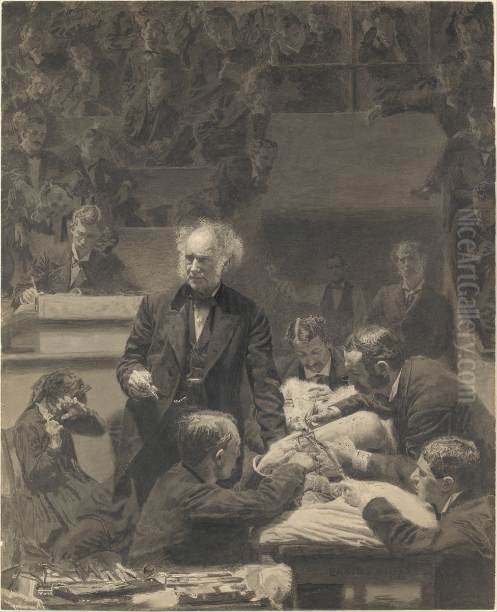 Gross Clinic Oil Painting by Thomas Cowperthwait Eakins