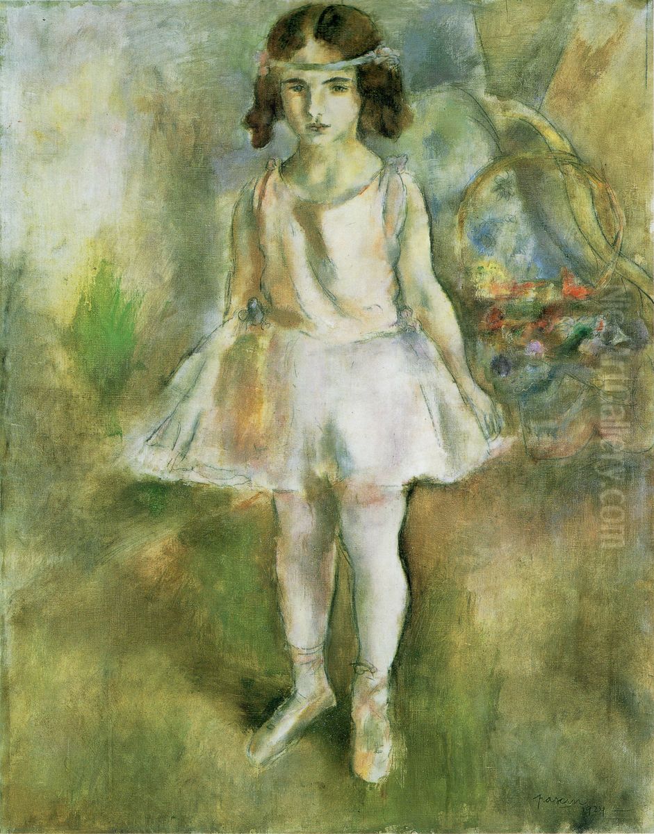Girl, a Young Dancer ri ben yu: shao nu-youi yongri zi Oil Painting by Jules Pascin