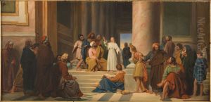 Esquisse pour l'eglise Notre-Dame-de-Lorette : Jesus parmi les Docteurs