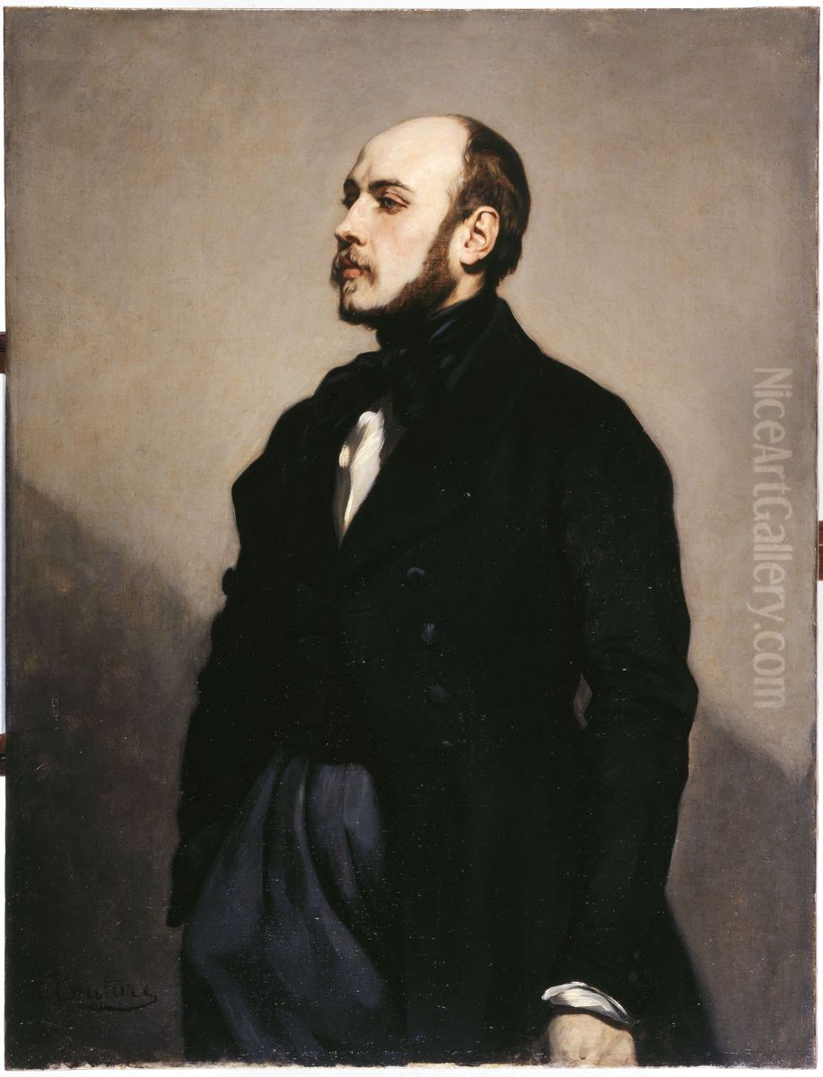 Portrait de Leon Ohnet Oil Painting by Thomas Couture